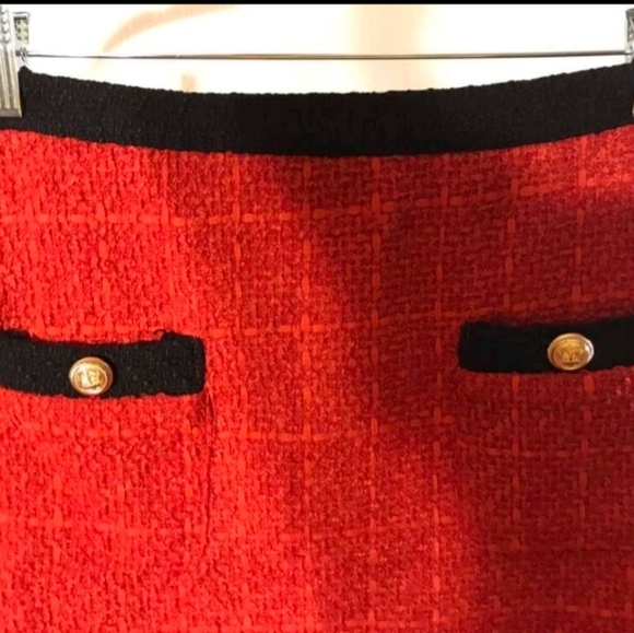 Red Tweed Skirt - Picture 8 of 8